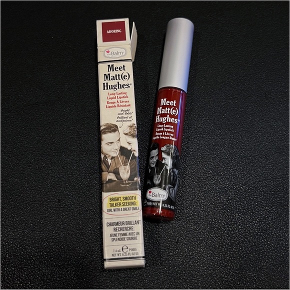 THEBALM MEET MATT(E) HUGHES LONG LASTING LIQUID LIPSTICK IN ADORING 7.4ML BNIB - Picture 2 of 2